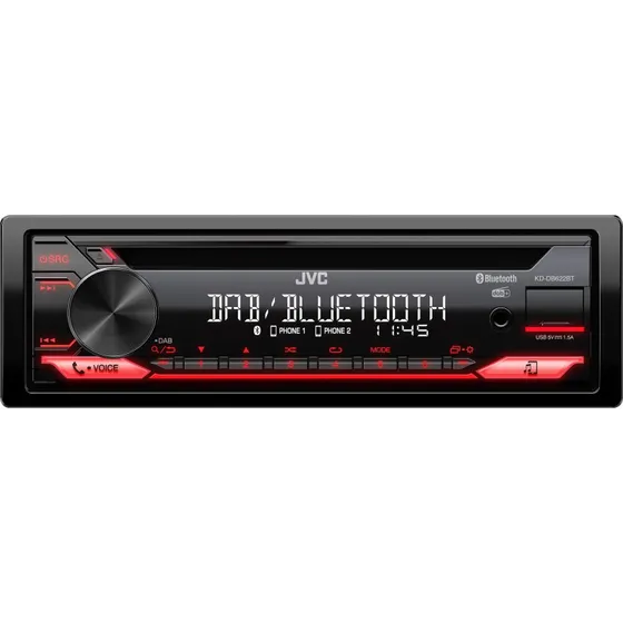 JVC KD-DB622BT Single-DIN Bilradio (Bluetooth/USB/DAB+/FM/AUX)