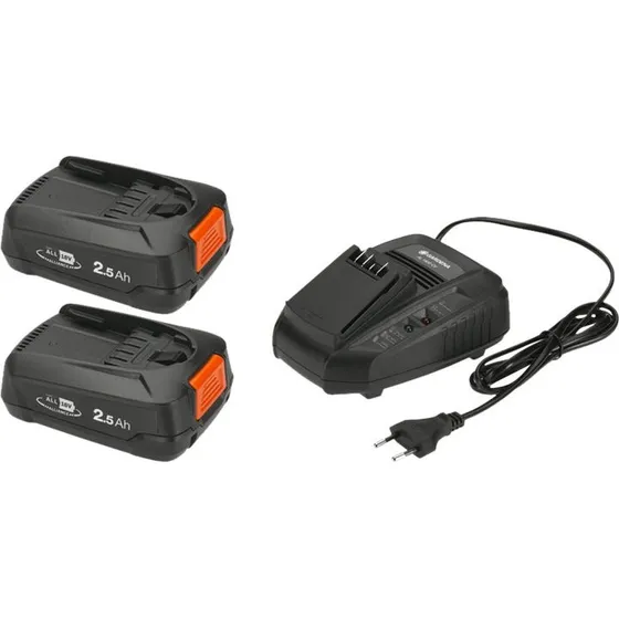 Gardena Batterioplader 2x 2,5 Ah 18V