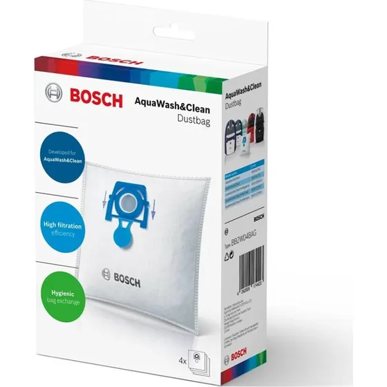 Bosch BBZWD4BAG Støvsugerposer 4 stk. Hvid