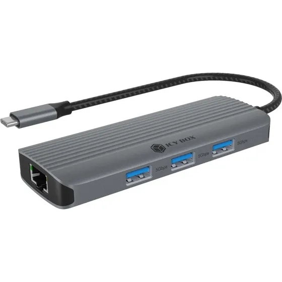 ICY BOX IB-DK4034a 6-i-1 Dockingstation USB-C HDMI 4K