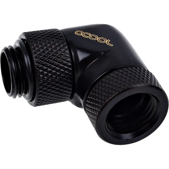 Alphacool Eiszapfen 90° Vinklet Fitting-Adapter, Sort