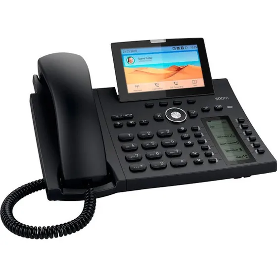 Snom D385N VoIP-telefon med opkalds-ID, sortblå