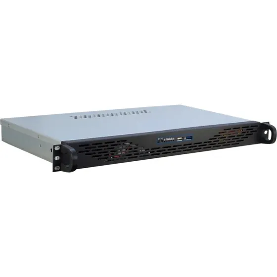 Inter-Tech IPC 1U-K-125L Mini ITX Rackkabinet, Grå