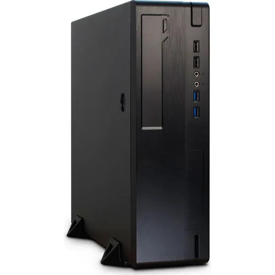 Inter-Tech IT-502 Micro-ATX Desktopkabinet, Sort
