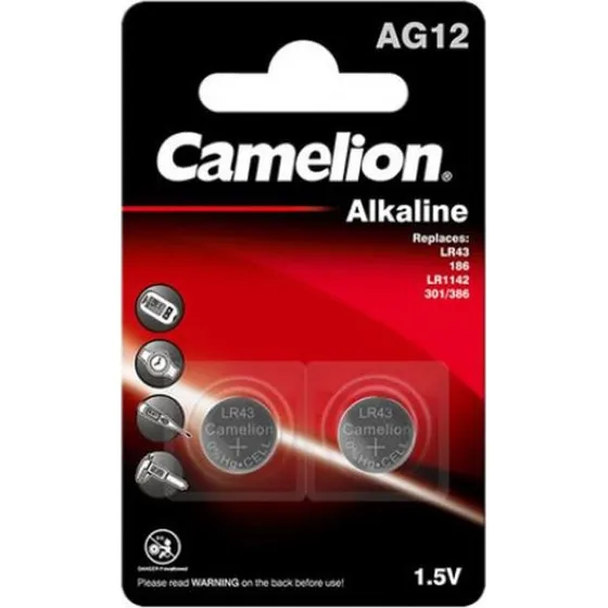 Camelion LR43 Alkaline 1,5V Batteri 2 stk