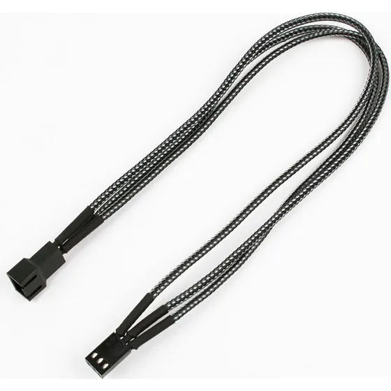 Nanoxia Forlængerkabel 3-PIN 30 cm Sort