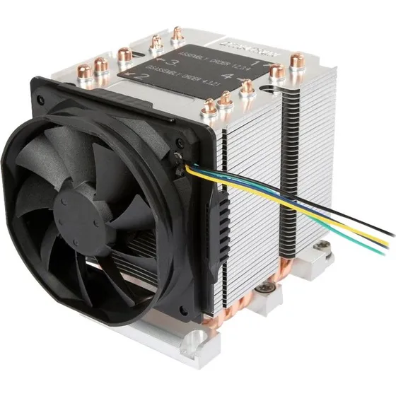 Inter-Tech B-11 80 mm CPU-køler, sort/guld, for LGA3647