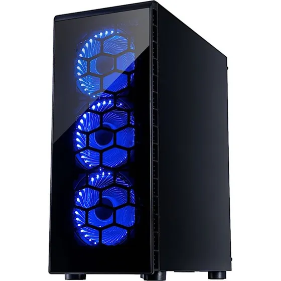 Inter-Tech CXC2 Miditower, Sort, ATX med akrylpanel