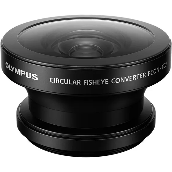 Olympus FCON-T02 Fisheye Adapter 53,4 mm, Vandtæt, Sort