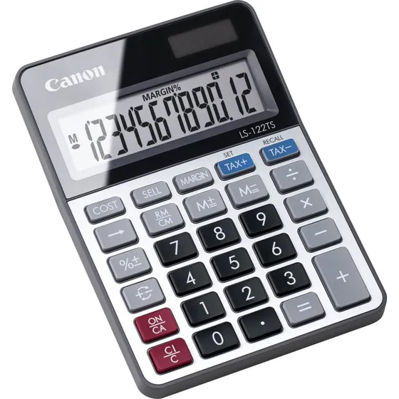 Canon LS-122TS Desktopregnemaskine med 12-cifret skærm, grå