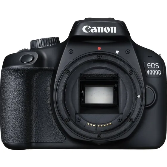 Canon EOS 4000D 18 MP + EF-S 18-55 mm DC III (sort)