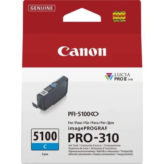Canon PFI-5100 C Cyan Blækbeholder
