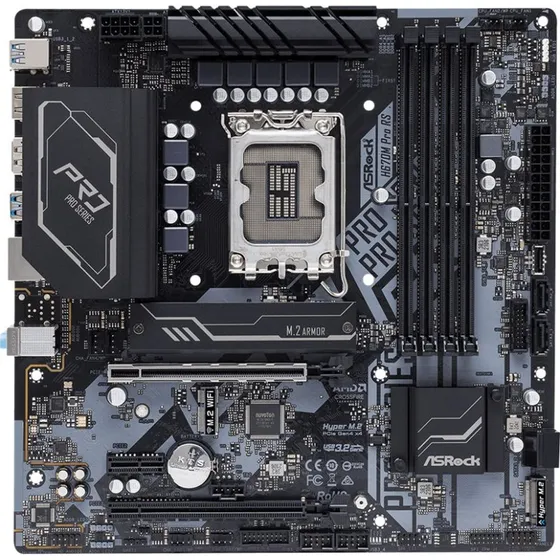 ASRock H670M Pro RS LGA1700 DDR4 Micro-ATX Bundkort