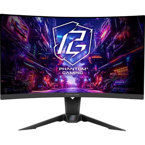 ASRock Phantom PG27QRT2A 27" QHD 180Hz Curved Gaming Skærm