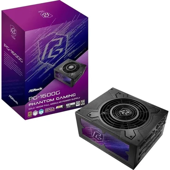 ASRock Phantom Gaming PG-1600G 1600W ATX 3.1 80 Plus Gold Modulær