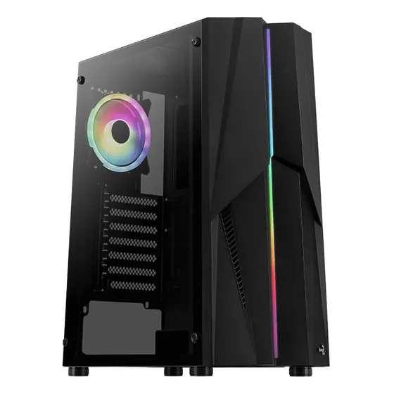 AeroCool Mecha ARGB Tempered Glass ATX, Sort