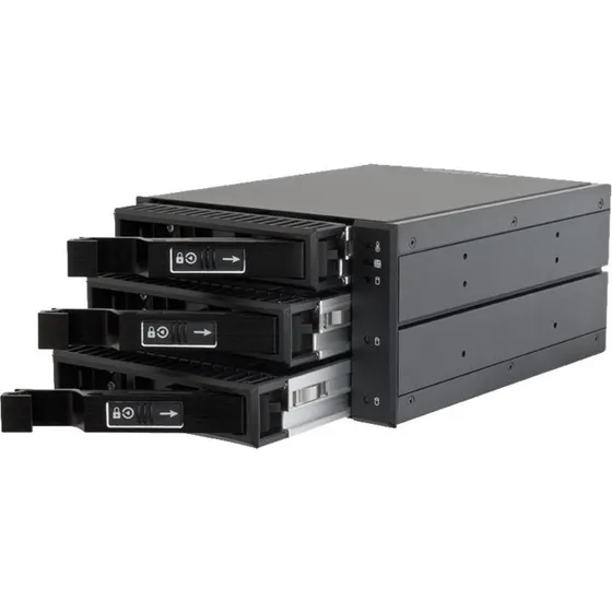 Chieftec CBP-2131SAS - 3x 2,5"/3,5" SATA/SAS Kabinet, Sort