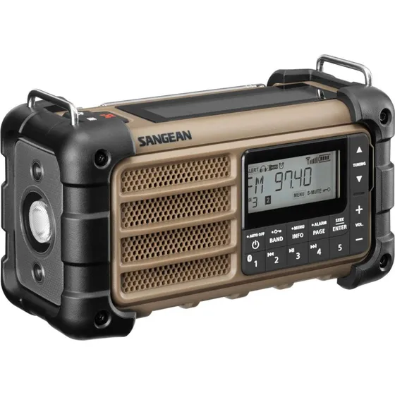Sangean MMR99 Desert Tan Nødradio med Powerbank & Solpanel