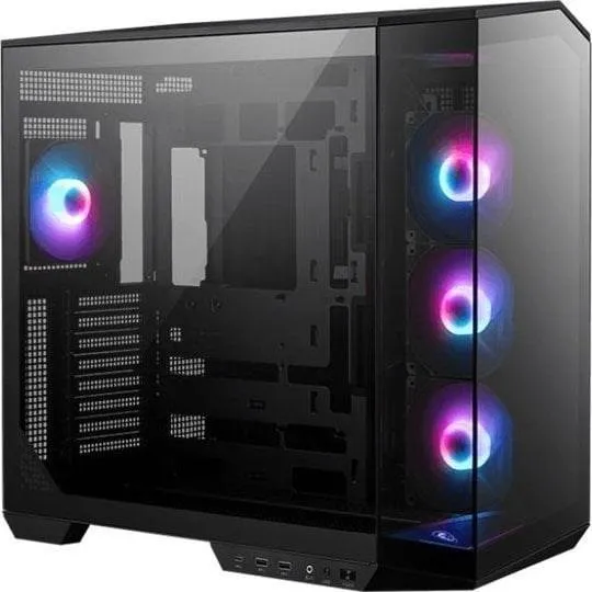 MSI MAG PANO 100R PZ Midi Tower, sort med hærdet glas
