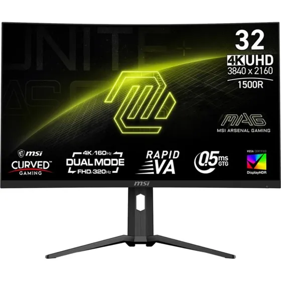 MSI MAG 321CUPDF 32" 4K 160Hz VA-gamingskærm med USB-C