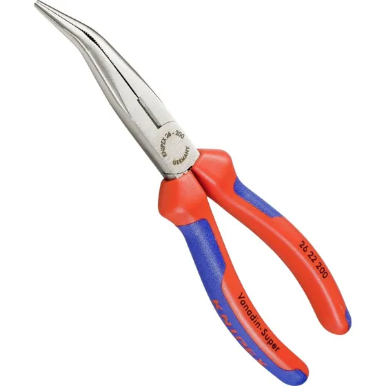 KNIPEX 26 22 200 Bøjet Spidstang 200 mm med Tokomponenthåndtag