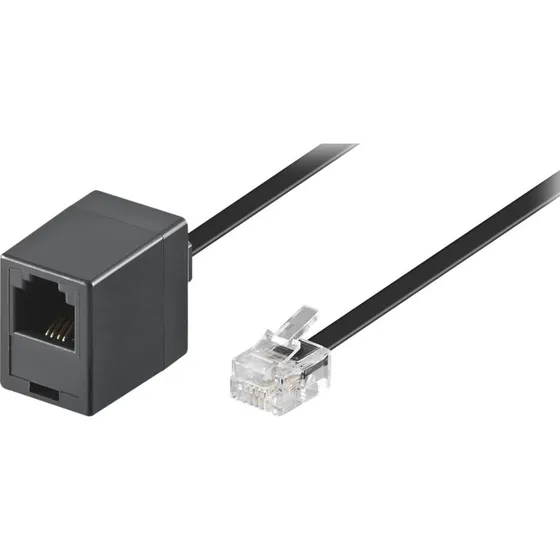 goobay 3m Telefonforlængerledning Sort (RJ11 6P4C)