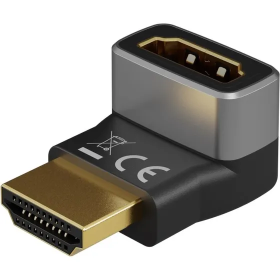 Goobay HDMI 90° Vinkeladapter Gold-Plated 8K @ 60 Hz