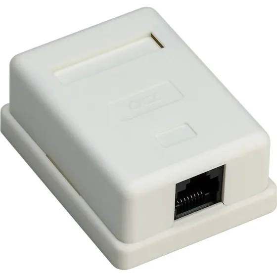 Goobay 1-port RJ45 Cat6 UTP stikdåse, hvid