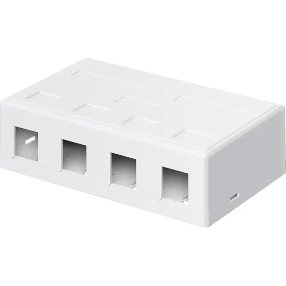 Goobay Tomt Keystone-hus 4-port, hvid
