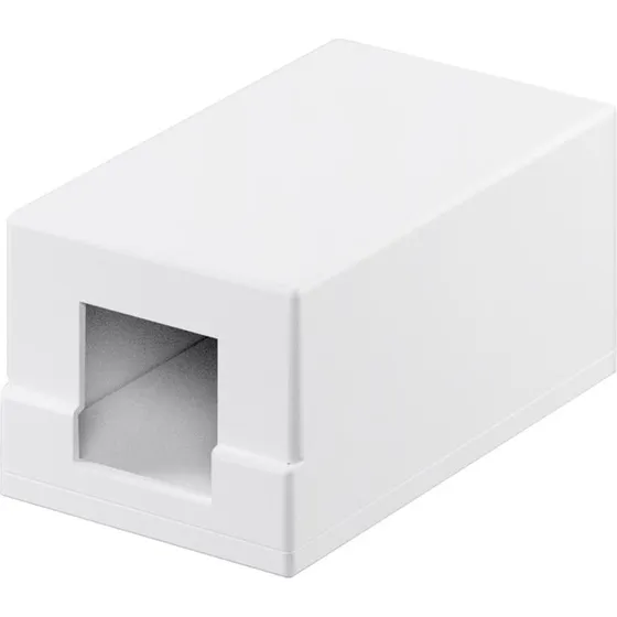 Goobay Keystone-hus 1-port hvid med Snap-In-montering