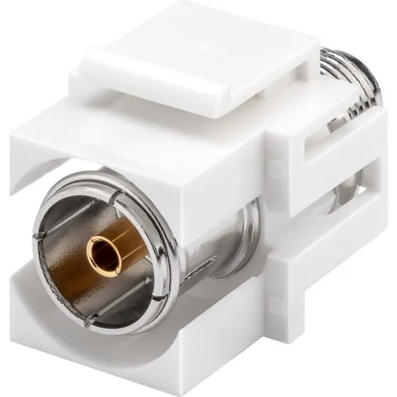 Goobay 79933 Keystone-modul SAT/antenne, hvid, 18,9 mm