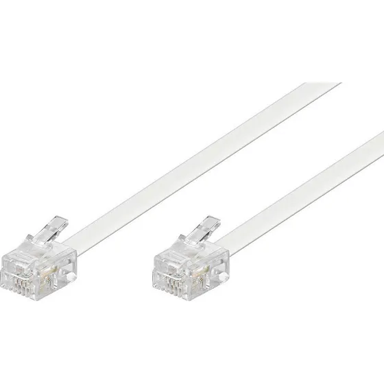 Goobay 10m Telefonkabel RJ11-RJ11 Hvid