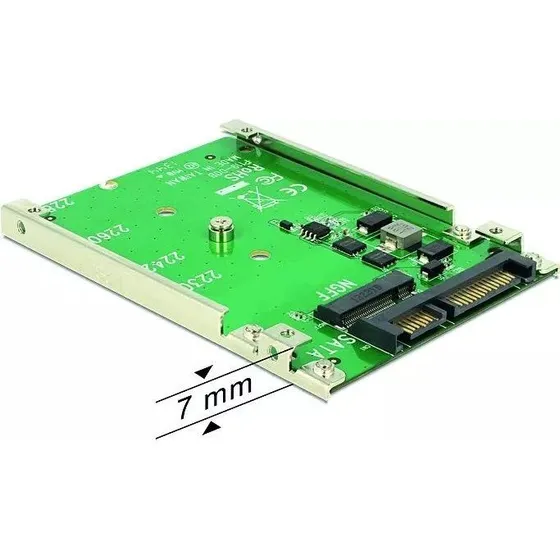 DeLOCK 2.5" SATA 22 pin > M.2 B 7mm Converter