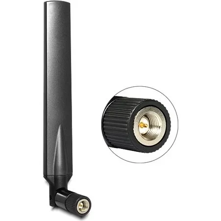 DeLOCK LTE Antenne SMA-stik, rundstrålende, sort, 13,7 cm