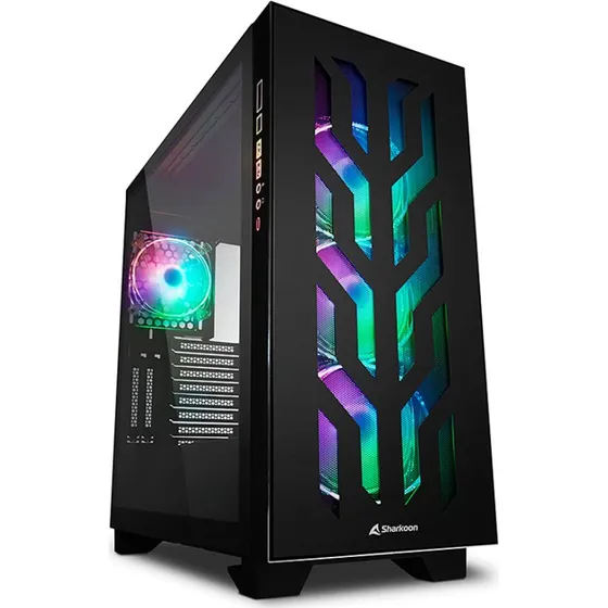 Sharkoon Elite Shark CA300T Mini-ITX/MicroATX/ATX/E-ATX Sort
