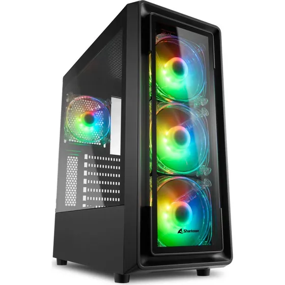 Sharkoon TK4 RGB Midi Tower, Sort