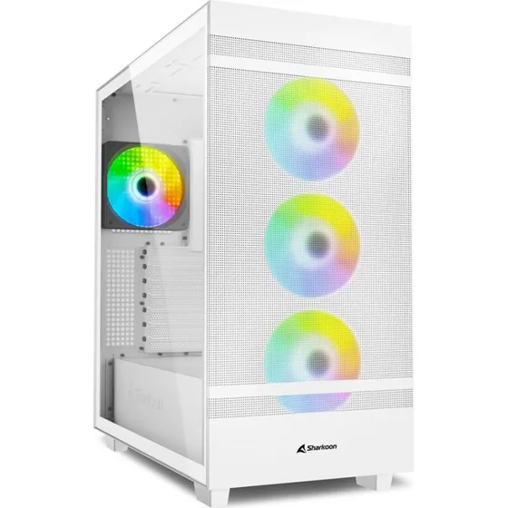 Sharkoon Rebel C50 RGB Hvid Mid Tower med Hærdet Glas
