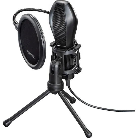 Hama Stream PC Mikrofon med Tripod og Pop-filter (USB-A)
