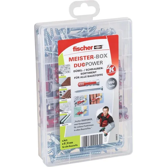 Fischer MeisterBox DuoPower + 160 stk Skruer