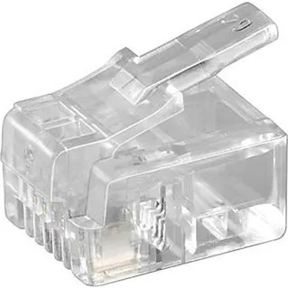 Goobay Transparent RJ11 Modularstik 4-pol. til Fladt Kabel