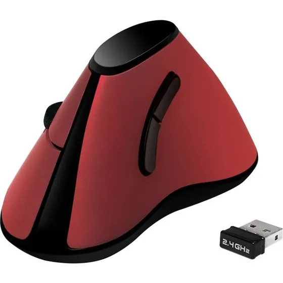 LogiLink Ergonomic Vertical Mouse 2.4 GHz, Rød