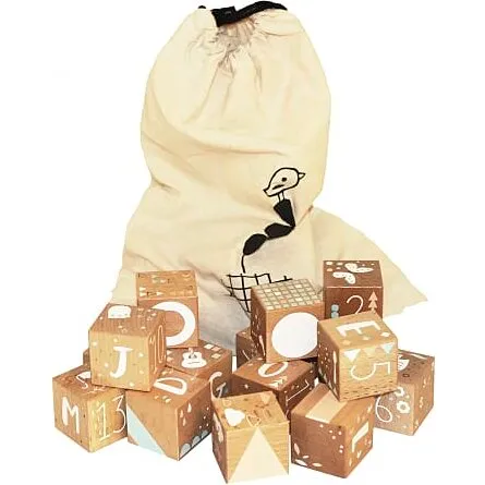 Nordic Play Nature træklodser 16 stk. i bøgetræ