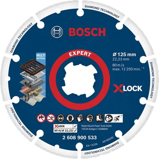 Bosch Expert X-LOCK Diamantskæreskive 125 mm til metal