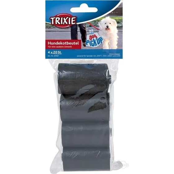 Trixie Hundeposer 4 ruller x 20 stk, sort