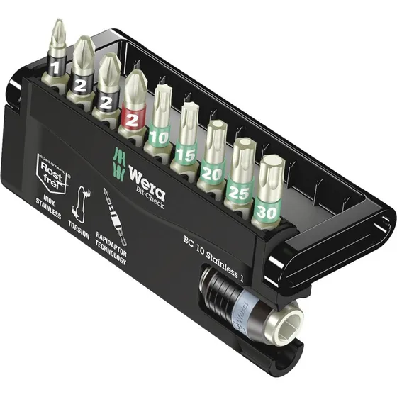 Wera Bit-Check 10 Stainless 1 – 10 dele