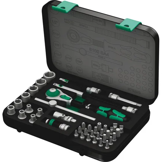 Wera 8100 SA 4 Zyklop Topnøglesæt 1/4" (41 dele)