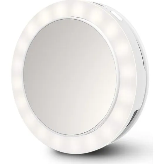 Medisana Ecomed 23603 Rundt Makeupspejl med LED-lys, Hvid