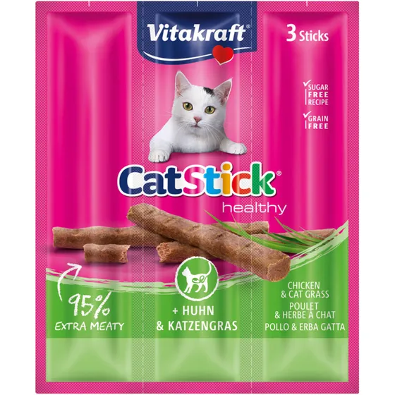 Vitakraft Cat-Stick Healthy – Kylling & Kattegræs