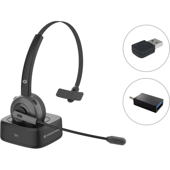 Conceptronic Polona POLONA03BDA Trådløs Høretelefon Sort