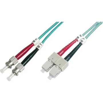 DIGITUS Fiberoptisk Patchkabel OM3 2m ST/SC Turquoise